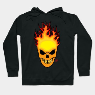 Skull on Fire Hoodie